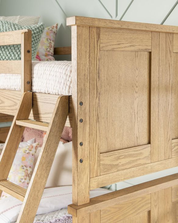 Todays Traditions Natural Hickory Twin Over Full Bunk Bed