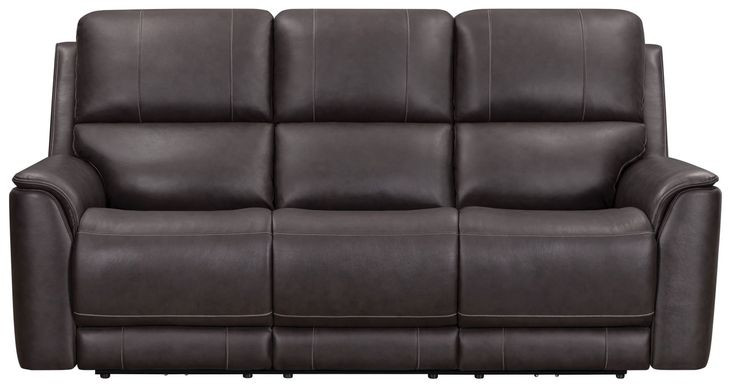 Easton Steamboat Brown Leather 86" Zero Gravity Power Reclining Sofa with USB Charging