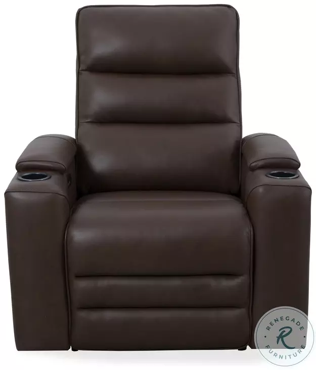 Norell Autumn Umber Leather Zero Gravity Power Recliner