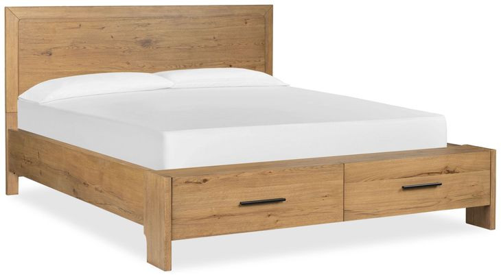 Davenport Rustic Caramel California King Storage Panel Bed