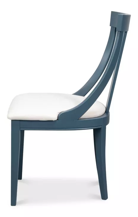 Deco White Performance Fabric Upholstered Side Chair Set of 2