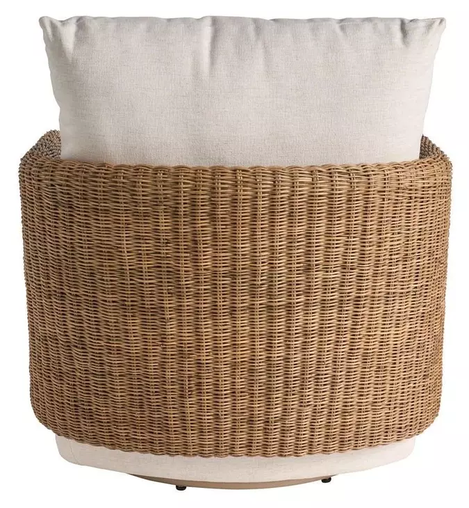 Mateo Nomad Snow Performance Fabric Swivel Chair