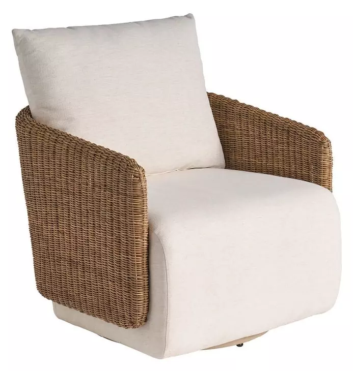 Mateo Nomad Snow Performance Fabric Swivel Chair