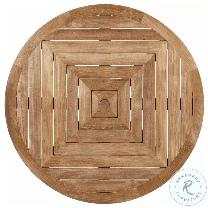 Coastal Living Chesapeake Natural Teak Outdoor 54" Round Dining Table