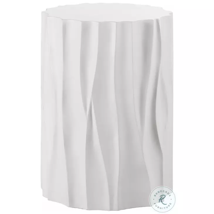 Evian Abaco White Outdoor End Table