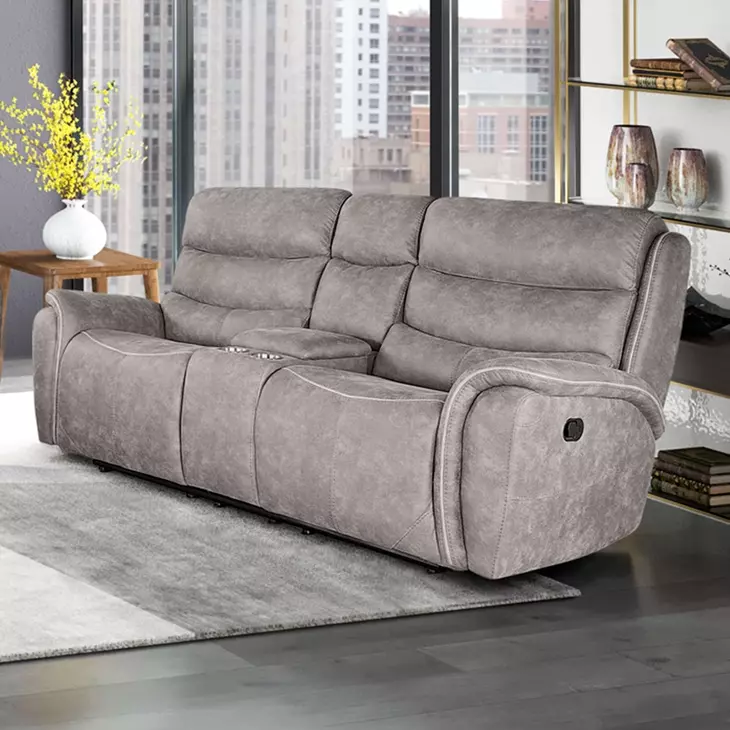Kamari Gray Dual Reclining 80" Console Loveseat