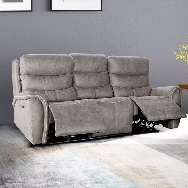 Kamari Gray Power Reclining 86" Sofa Power Headrest And Footrest