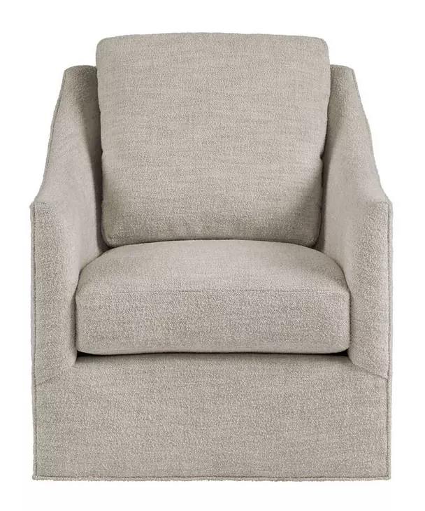Mosaic Beige Performance Fabric Upholstered Swivel Accent Chair