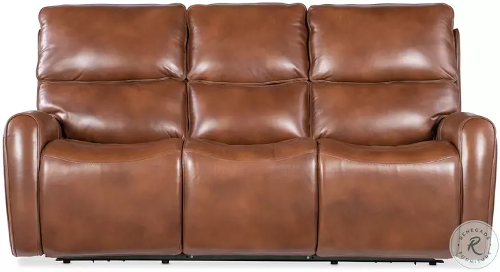 Crosby Brown Leather Zero Gravity 81" Power Reclining Sofa with Power Headrest And Lumbar