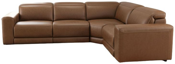 Rally-Up Caramel 4 Piece Power Reclining Sectional