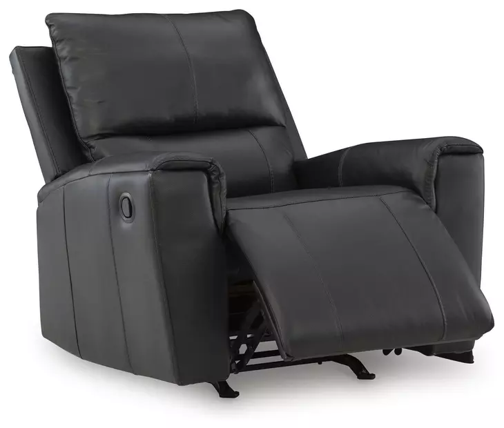 Danemere Black Leather Reclining Living Room Set