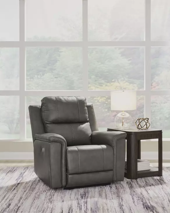 Beryton Anchor Leather Zero Gravity Power Recliner with USB Charging