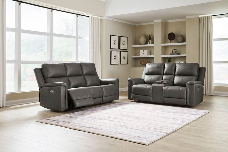 Burnley Anchor Leather 85" Zero Gravity Power Reclining Sofa with USB Charging