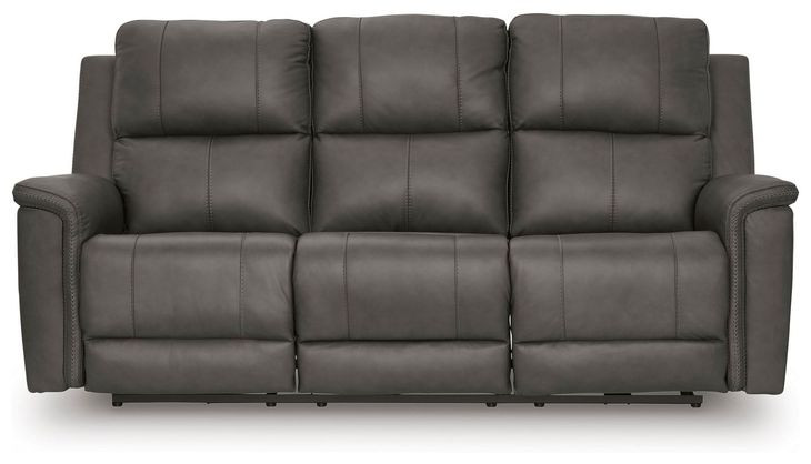Burnley Anchor Leather 85" Zero Gravity Power Reclining Sofa with USB Charging