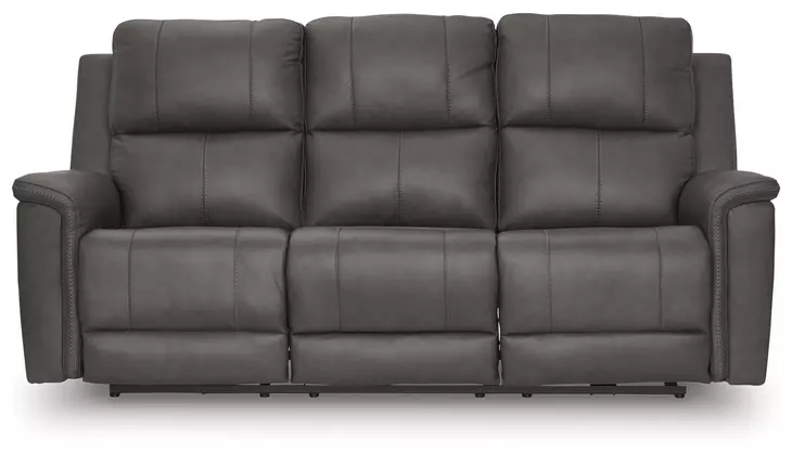Beryton Anchor Leather 85" Zero Gravity Power Reclining Sofa with USB Charging