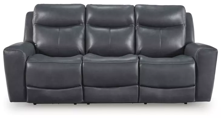 Momentum Moves Admiral Leather 88" Power Reclining Sofa with USB Charging