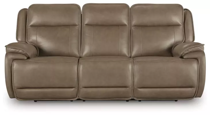 Malcesine Sahara Leather 89" Zero Gravity Power Reclining Sofa with USB Charging