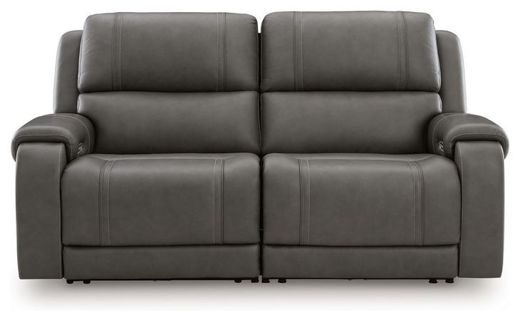 5Z Pendley Anchor Leather 2 Piece Modular Power Reclining Sectional with USB Charging and Heat Massage
