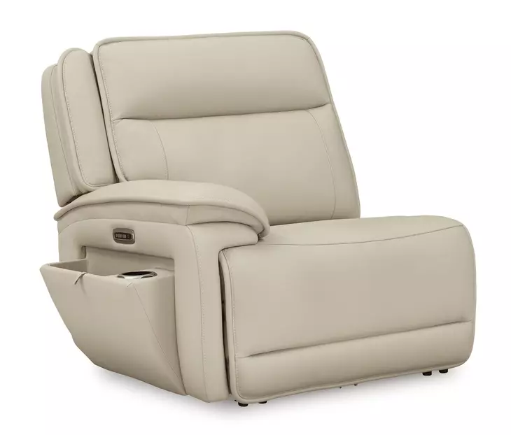 Double Deal Almond 5 Piece Reclining Sectional with Console