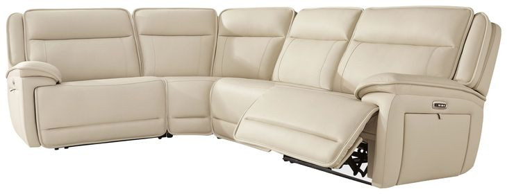 Double Deal Almond 4 Piece Reclining Sectional