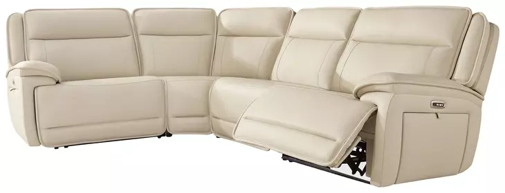 Double Deal Almond 4 Piece Reclining Sectional