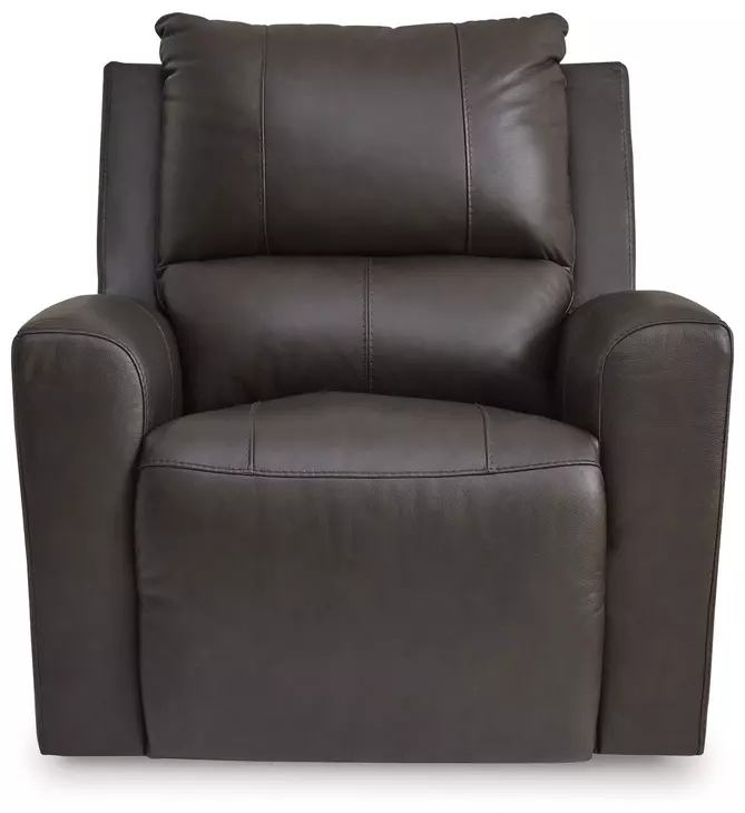 Boxmere Storm Leather Rocker Power Recliner with USB Charging
