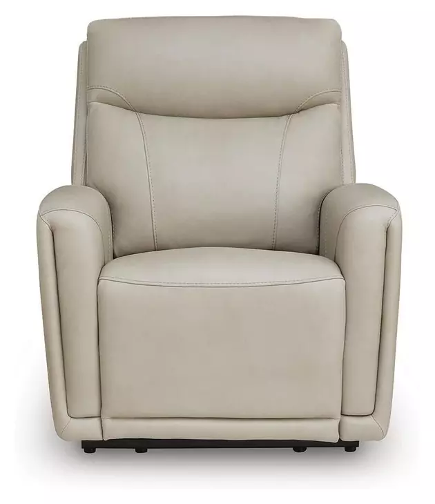 Bosara Bone Leather Auto Glide Power Recliner with Power Headrest and USB Charging