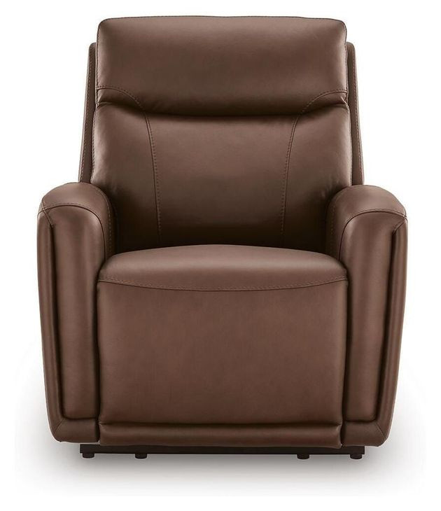 Casa Maria Umber Leather Auto Glide Power Recliner with Power Headrest and USB Charging