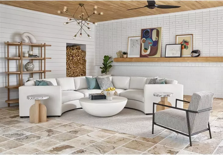 Voyage Abaco White Round Everdin Cocktail Table