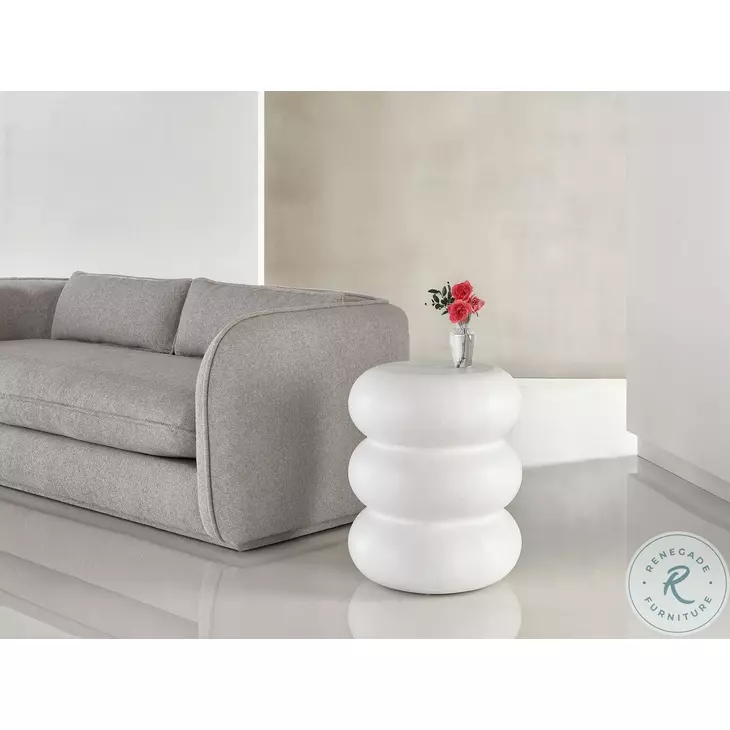 Illumina Milky Mushroom Side Table