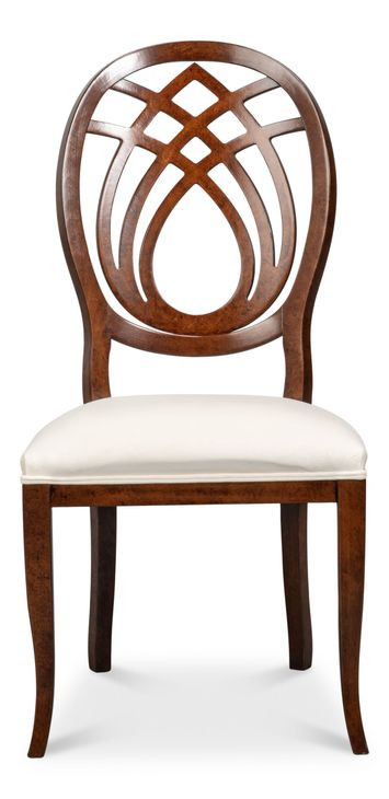 Goccia Taupe Performance Fabric Upholstered Side Chair Set of 2