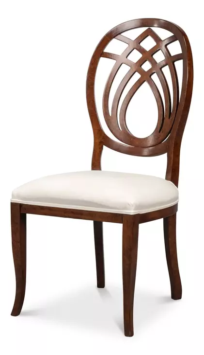 Goccia Taupe Performance Fabric Upholstered Side Chair Set of 2