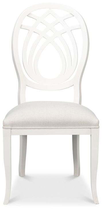 Goccia Cortina White Upholstered Side Chair Set of 2