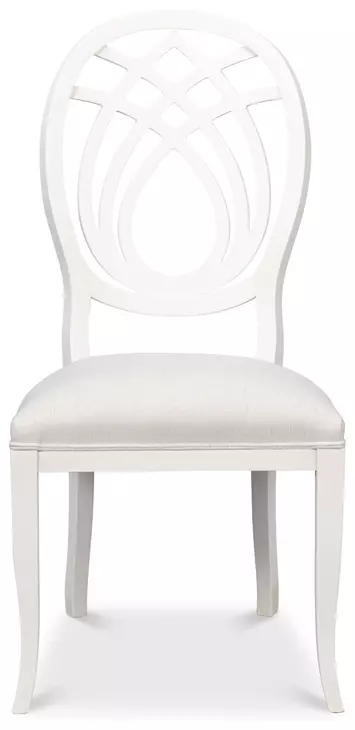 Goccia Cortina White Upholstered Side Chair Set of 2