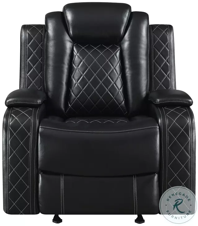Orion II Black Power Glider Recliner From New Classic | Home