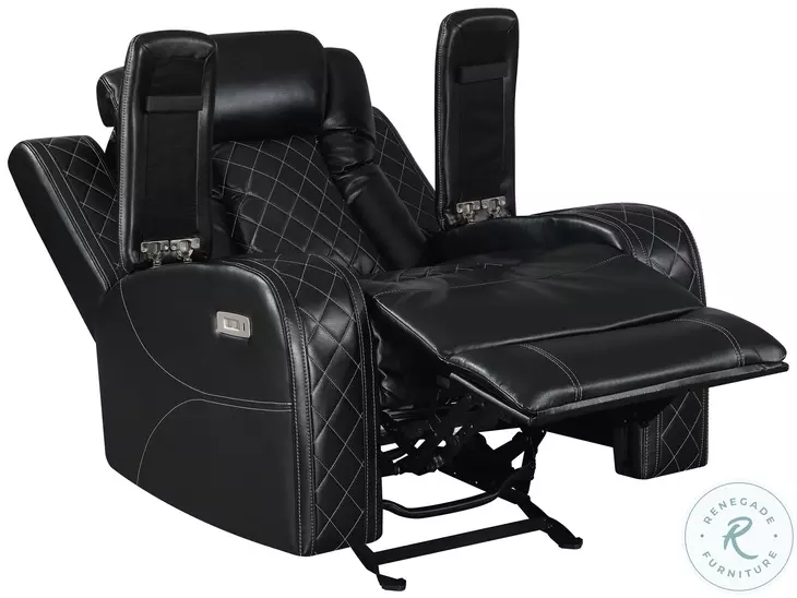 Orion II Black Power Glider Recliner From New Classic | Home