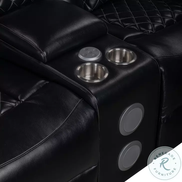 Orion II Black Power Reclining Sectional from New Classic | Home
