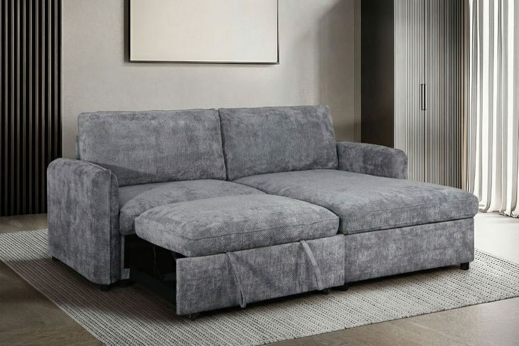 Finn Gray 46" Loveseat with Pop Up Sleeper