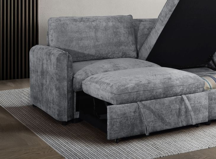 Finn Gray 46" Loveseat with Pop Up Sleeper