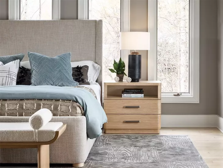 Voyage Ivory Upholstered Sischo Bed Bench