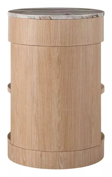 Voyage Tech Oak 1 Drawer Open Stone Top Breeze Nightstand