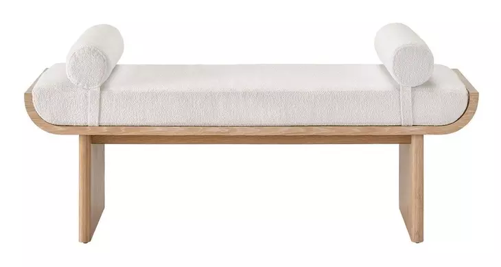 Voyage Ivory Upholstered Sischo Bed Bench