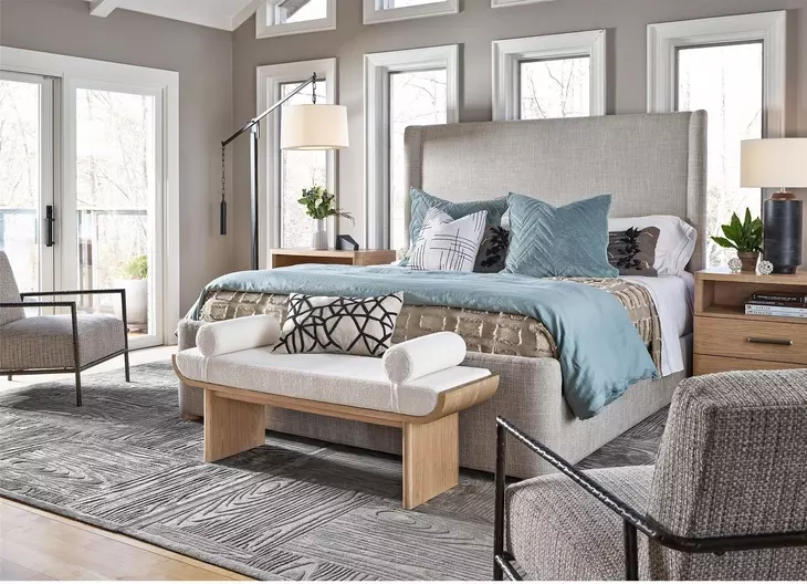 Voyage Ivory Upholstered Sischo Bed Bench