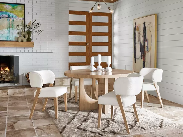 Voyage Ivory Upholstered Prier Side Chair Set of 2