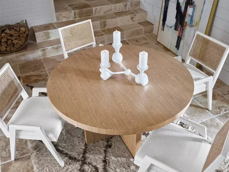 Voyage Tech Oak 54" Round Callon Dining Table