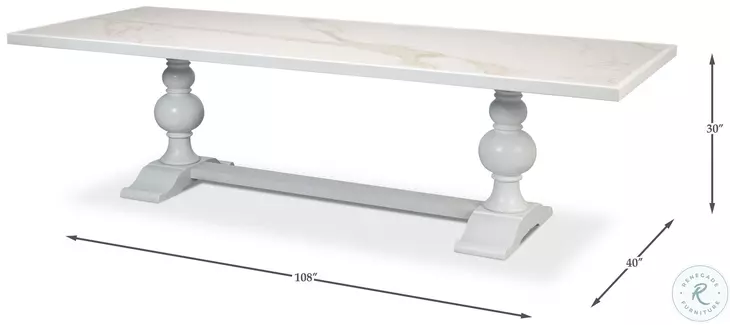 U188-AS08 Cortina White Dining Table