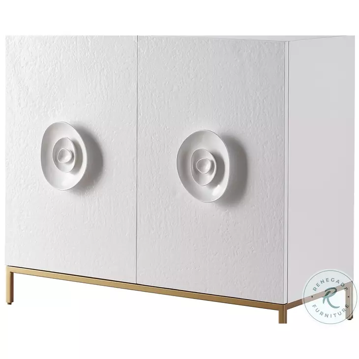 Tranquility Fleur Glacier And Milky Mushroom 2 Door Hall Chest