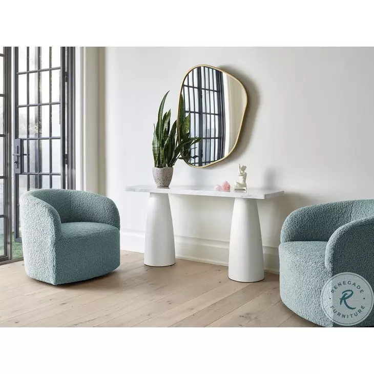 Solace White Carrara Console Table