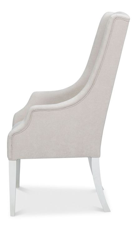 Captains Taupe Performance Fabric Upholstered Host Chair