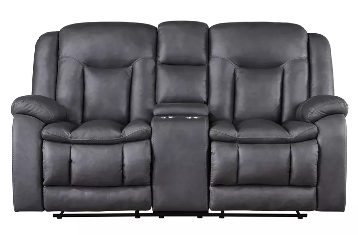 Morello Gray Dual Reclining 77" Console Loveseat